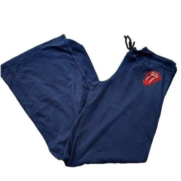 Vintage In Vitro Corp Rolling Stones Sweatpants, Blue, Large - Picture 1 of 7